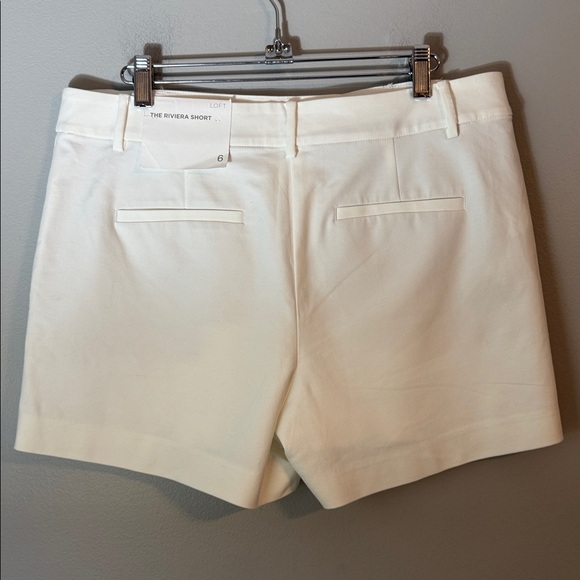 LOFT NEW White Riviera Shorts in Doubleweave Size 6 - Picture 4 of 14